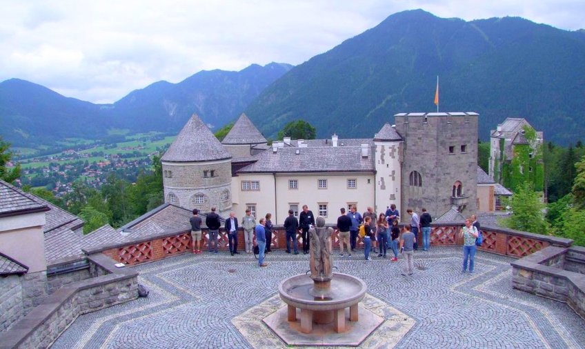 View over the top of the castle into the Tegernsee valley